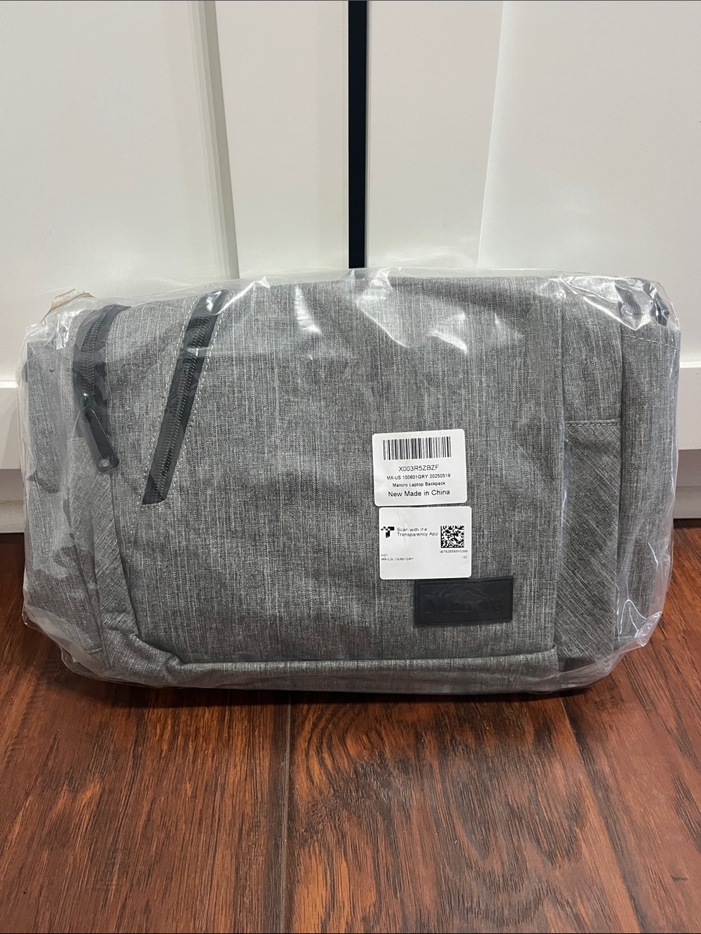 Mancro Gray Laptop Backpack